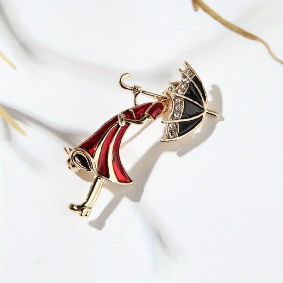 ๐50% OFF/3+...Girl Carrying Umbrella Brooch - Picture 4 of 9